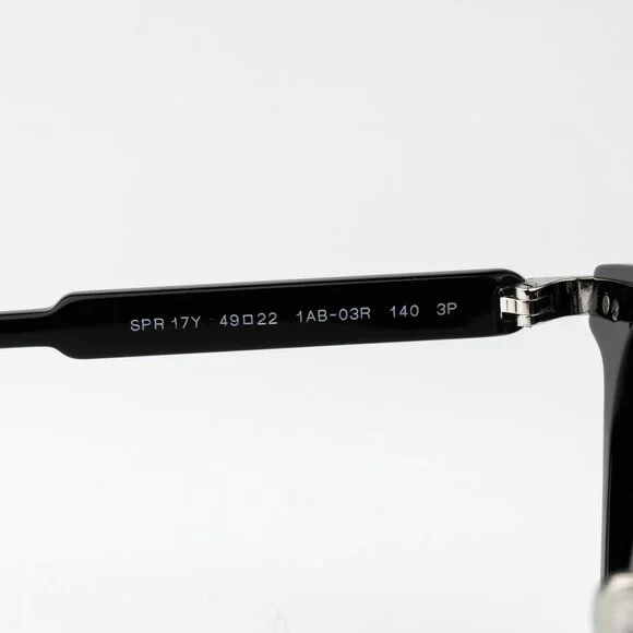 Prada Women Sunglasses Black Green Polarized Oval PR17YS 1AB03R BRAND NEW